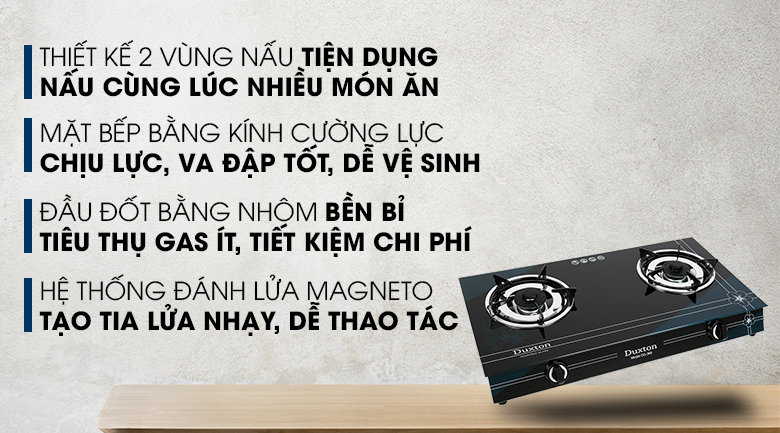 Bếp ga đ&ocirc;i Duxton DG-368