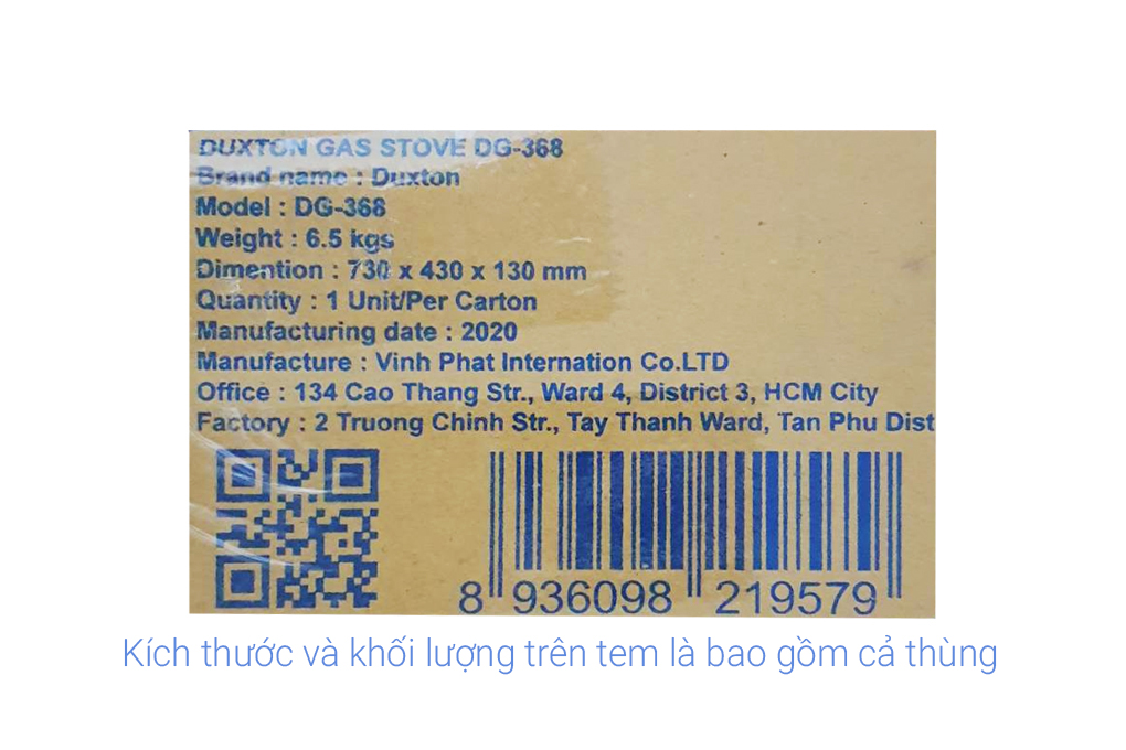Bếp ga đôi Duxton DG-368 Màu Đen
