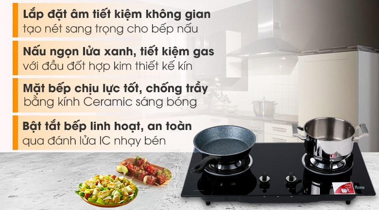 Bếp ga âm TEKA GS 73 AI AL 2TR