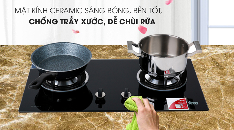 Mặt kính sáng bóng - Bếp gas âm TEKA GS 73 AI AL 2TR