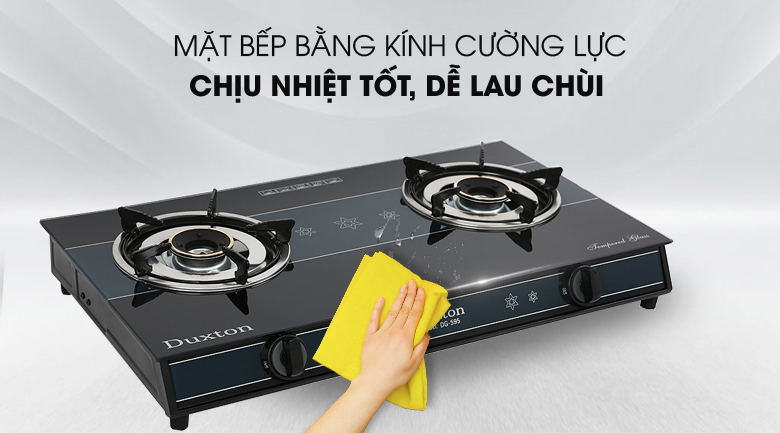 Dễ lau chùi - Bếp gas đôi Duxton DG-595 Dễ lau chùi - Bếp gas đôi Duxton DG-595
