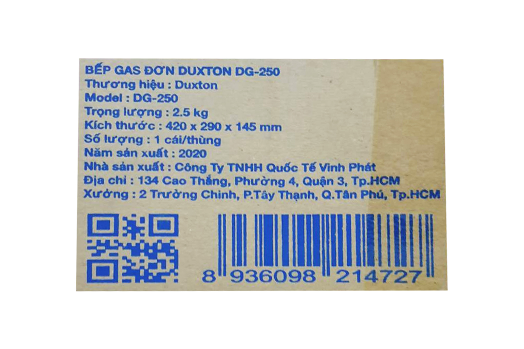 Bếp ga đơn Duxton DG-250 Màu Xanh đen