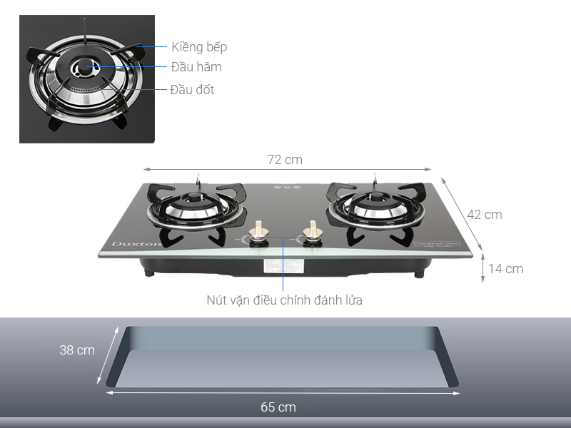 Bếp ga âm Duxton DG-2BGV