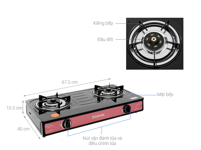 Bếp ga Sakura SA-2181EB