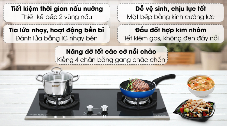 Bếp ga âm Torino Valentino-2B(SV)