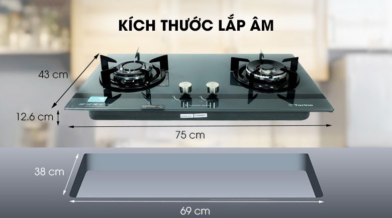Bếp ga âm Torino MILANSBI-2B(SV)