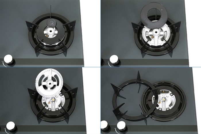 Bếp ga âm Torino MILANSBI-2B(SV) Màu Xám đậm