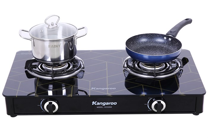 Bếp ga đôi Kangaroo KG526M Màu Đen