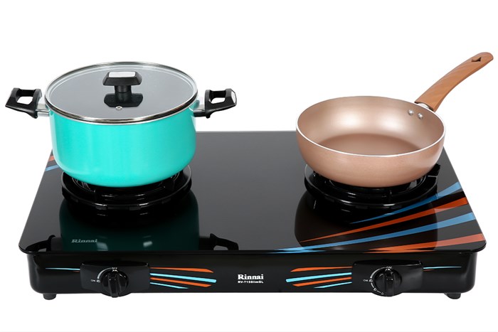 Bếp ga đôi Rinnai RV-715Slim(GL-SC) Màu Đen