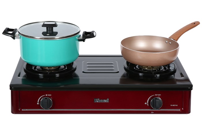 Bếp ga đôi Rinnai RV-B274SR(EB) Màu Đen - Đỏ