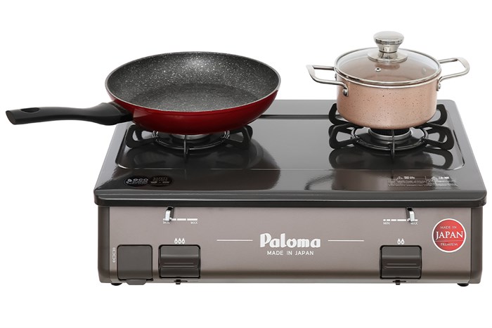 Bếp ga đôi Paloma PA-J61PE (BR) Màu Đen - Vàng đồng