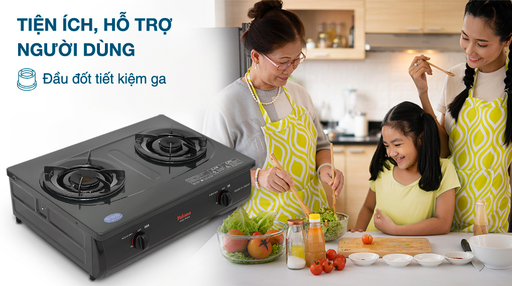Tiện ích - Bếp ga đôi Paloma PA-6MEJ