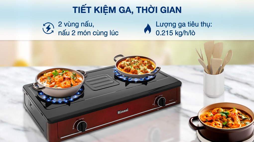 Bếp ga đôi Rinnai RV-B271SR(EB)