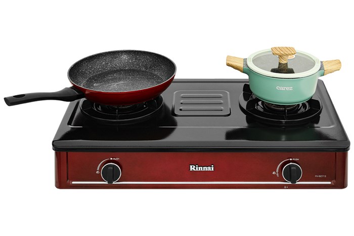 Bếp ga đôi Rinnai RV-B271SR(EB) Màu Đen - Đỏ