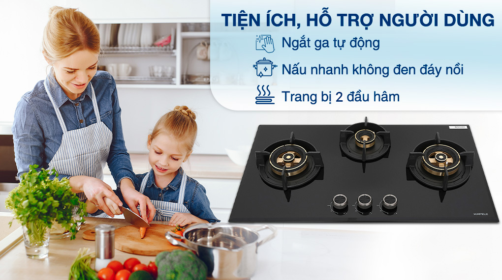 Bếp ga âm Hafele HC-G783B - Tiện ích