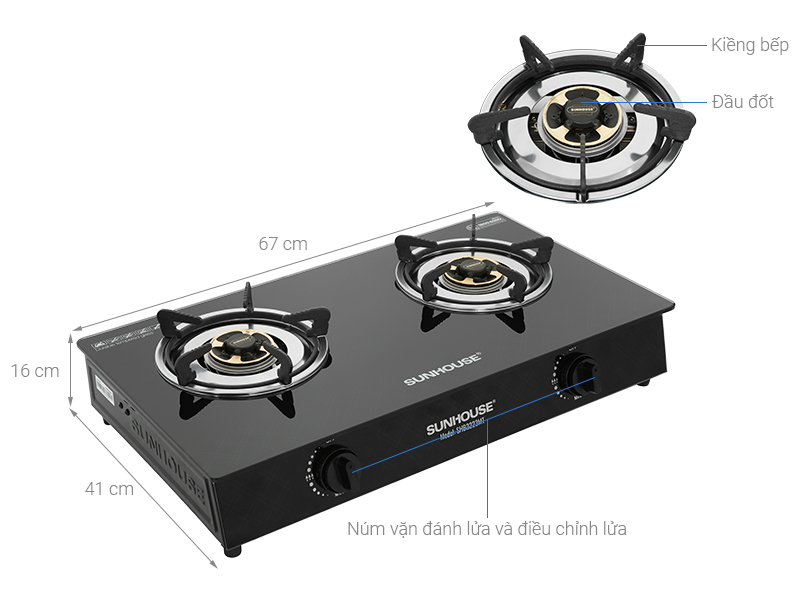 Bếp ga đôi Sunhouse SHB3223MT