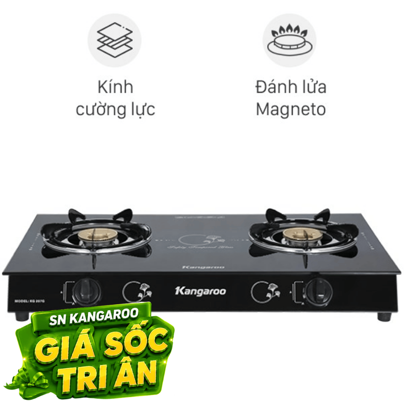 Bếp ga đôi Kangaroo KG207G
