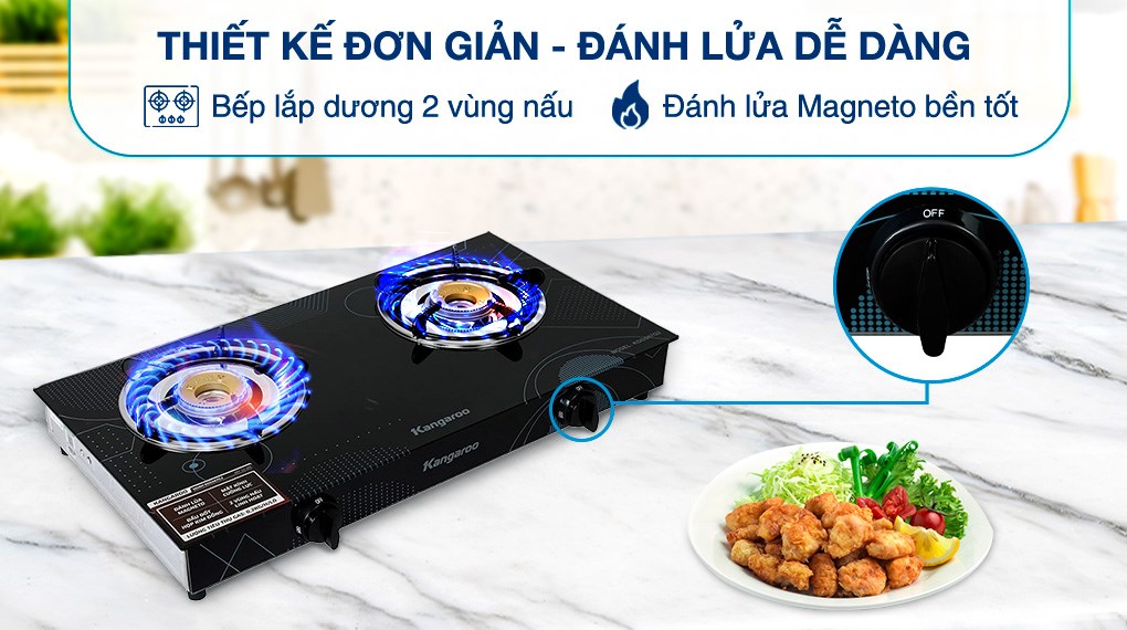 Bếp ga đôi Kangaroo KGGS67G2
