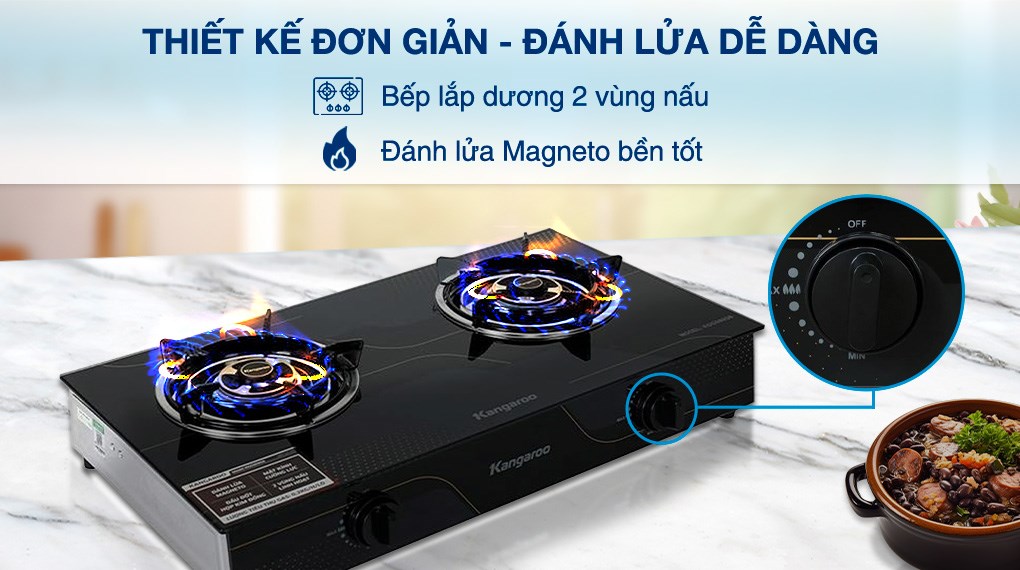 Bếp ga đôi Kangaroo KGGS69G6