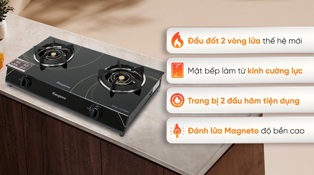 Bếp ga đôi Kangaroo KGGS69G7