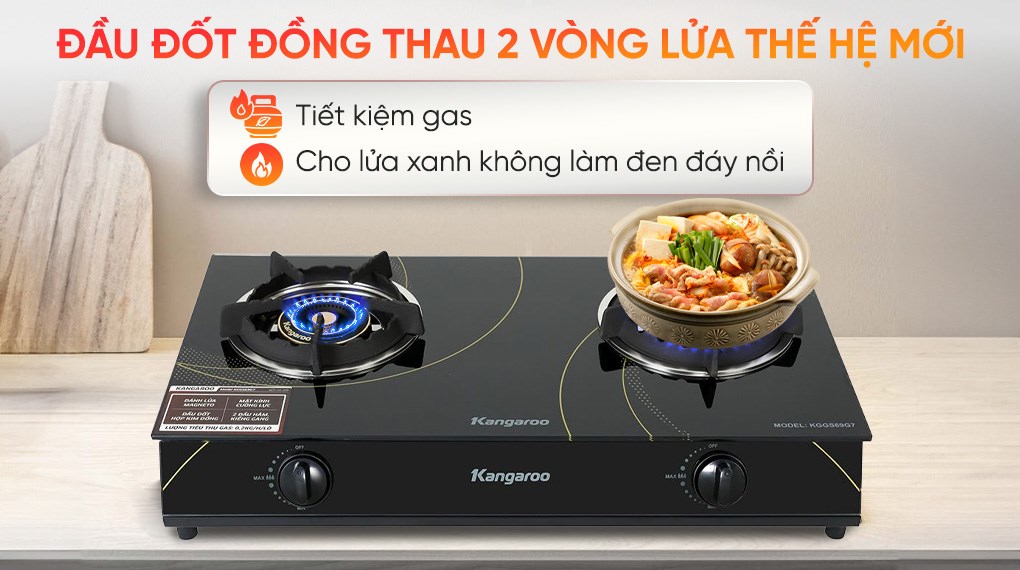 Bếp ga đôi Kangaroo KGGS69G7