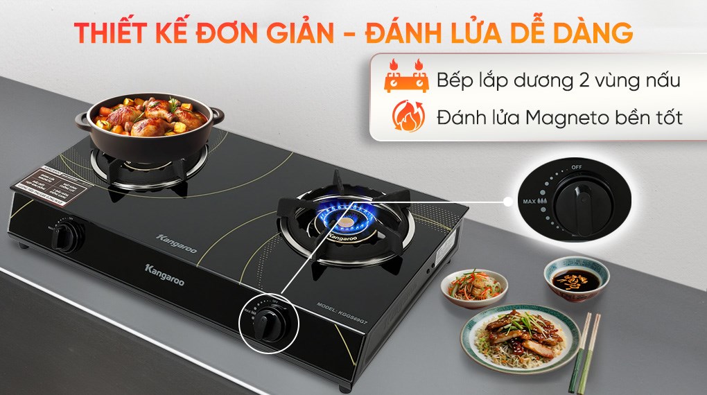 Bếp ga đôi Kangaroo KGGS69G7