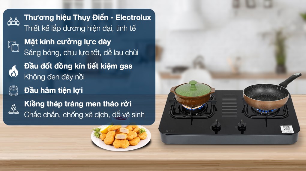 Bếp ga đôi Electrolux ETG7267GKR