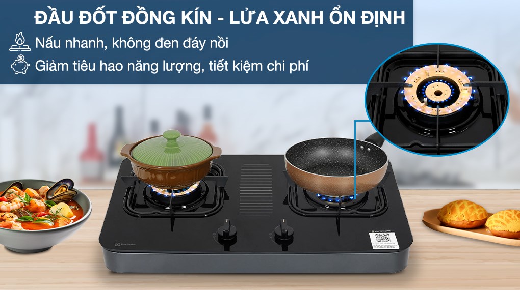Bếp ga đôi Electrolux ETG7267GKR