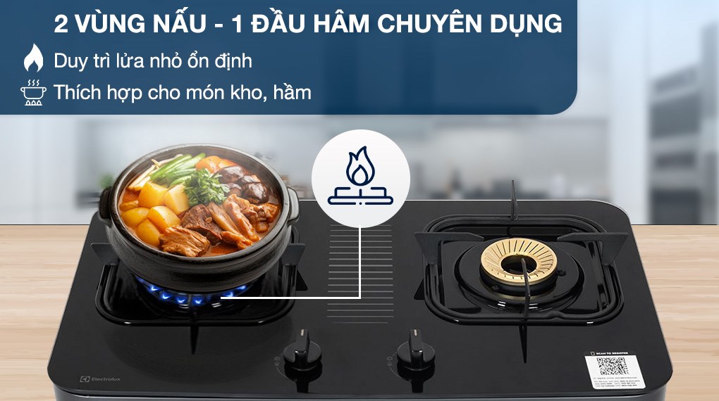 Bếp ga đôi Electrolux ETG7267GKR