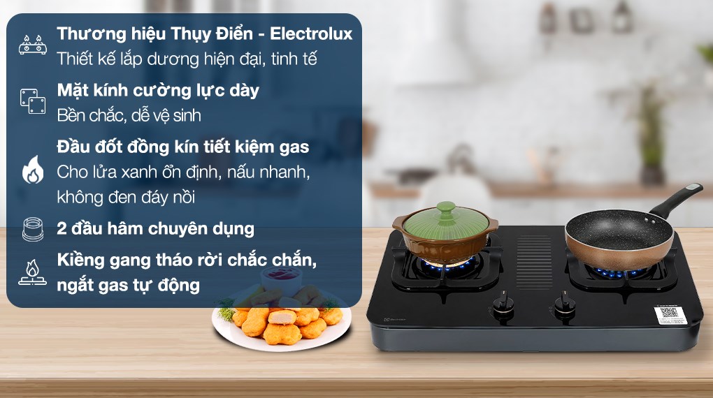 Bếp ga đôi Electrolux ETG7287GKR
