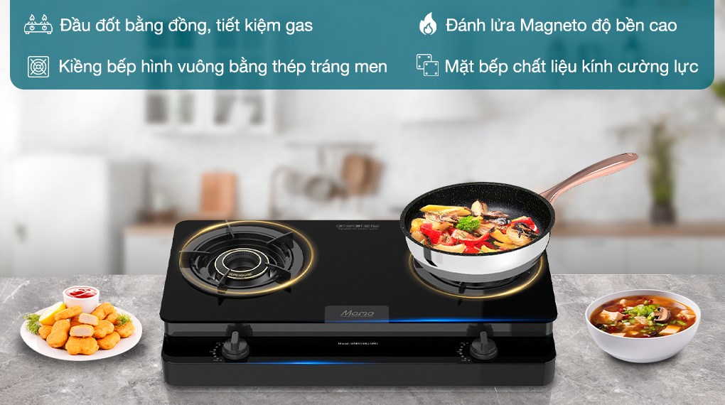 Bếp ga đôi Sunhouse Mama MMB33082-VMD