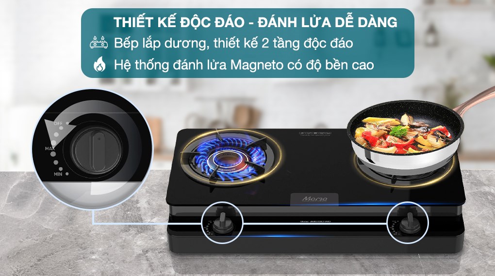 Bếp ga đôi Sunhouse Mama MMB33082-VMD