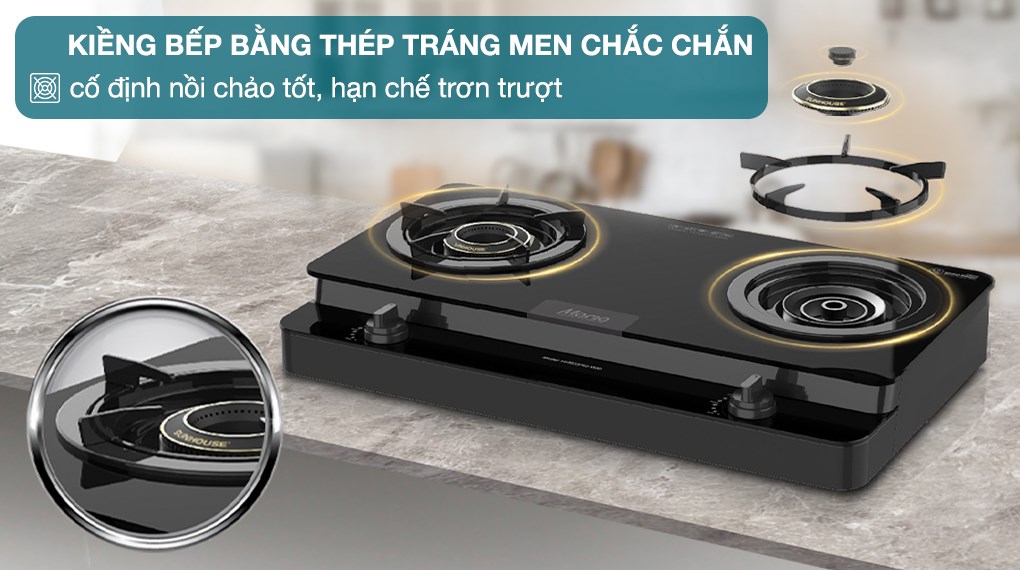 Bếp ga đôi Sunhouse Mama MMB33082-VMD