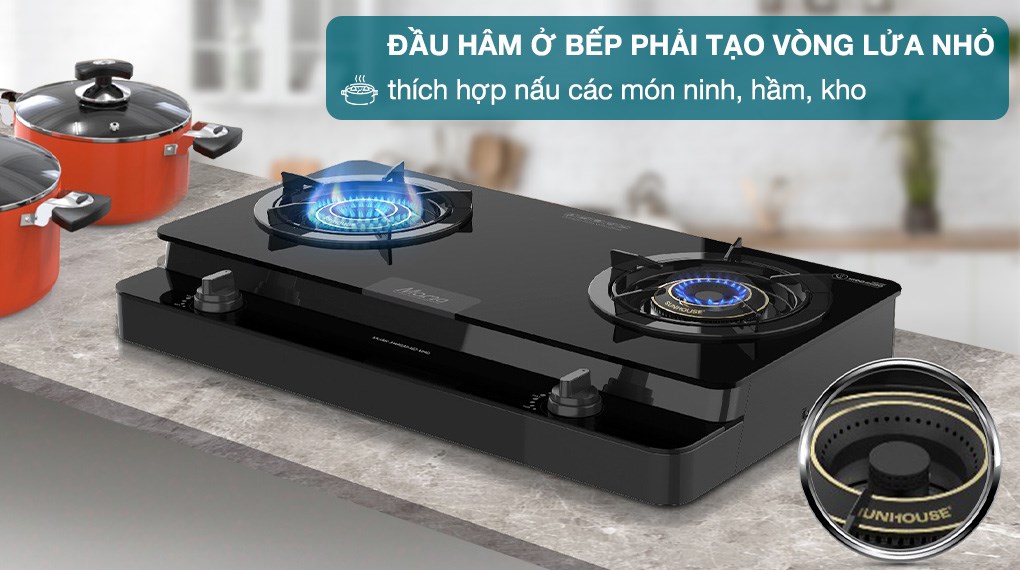 Bếp ga đôi Sunhouse Mama MMB33082-VMD