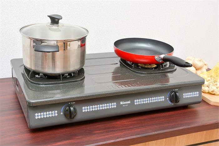 Bếp gas Rinnai RV-377(G)N Màu Xám đậm