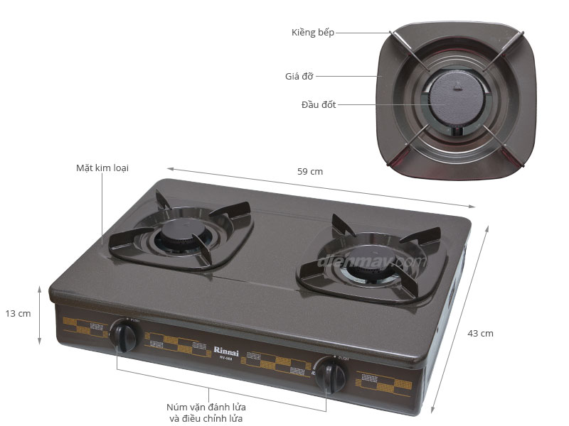 Bếp gas đôi Rinnai RV-260GN