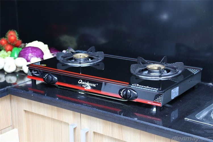 Bếp gas đôi Queenhouse QH-2523 Màu Đen