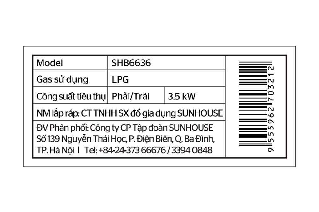 Lượng gas tiêu thụ 0.24 kg/h/lò