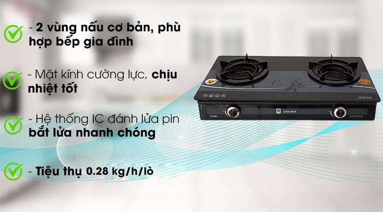 Bếp ga đôi Sakura SA-790GIN