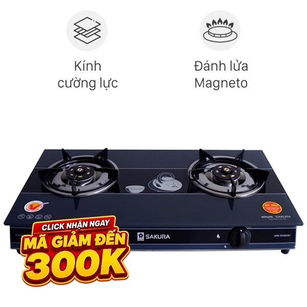Bếp ga đôi Sakura SA-692SG