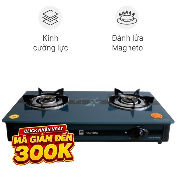 Bếp ga đôi Sakura SA-690GH