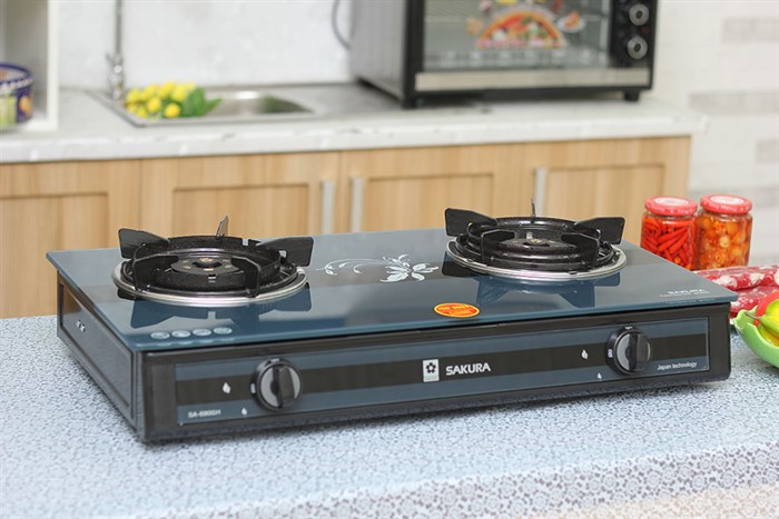 Bếp ga đôi Sakura SA-690GH Màu Xanh đen