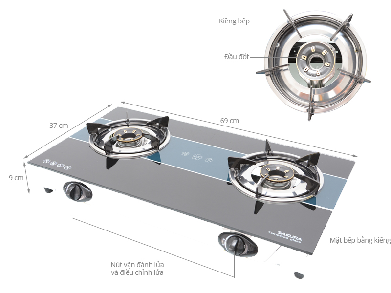 Thông số kỹ thuật Bếp gas Kiwa KW-770SG
