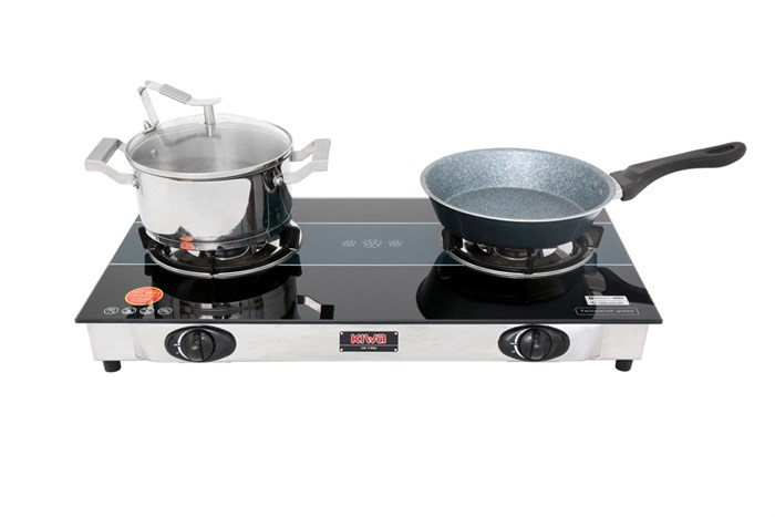 Bếp ga đôi Kiwa KW-770SG Màu Đen