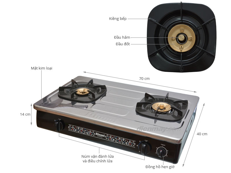 Thông số kỹ thuật Bếp gas đôi Rinnai RV-970(ST)