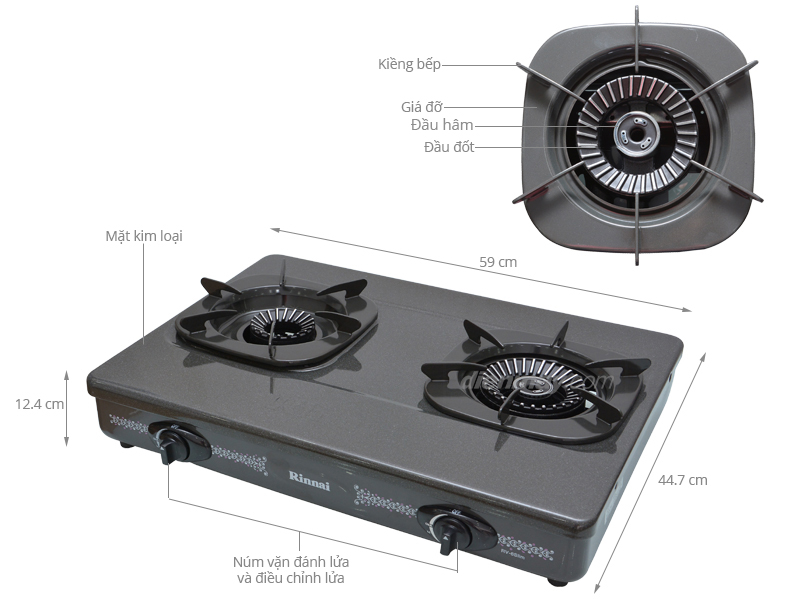 Bếp gas đôi Rinnai RV 6 Slim (G)