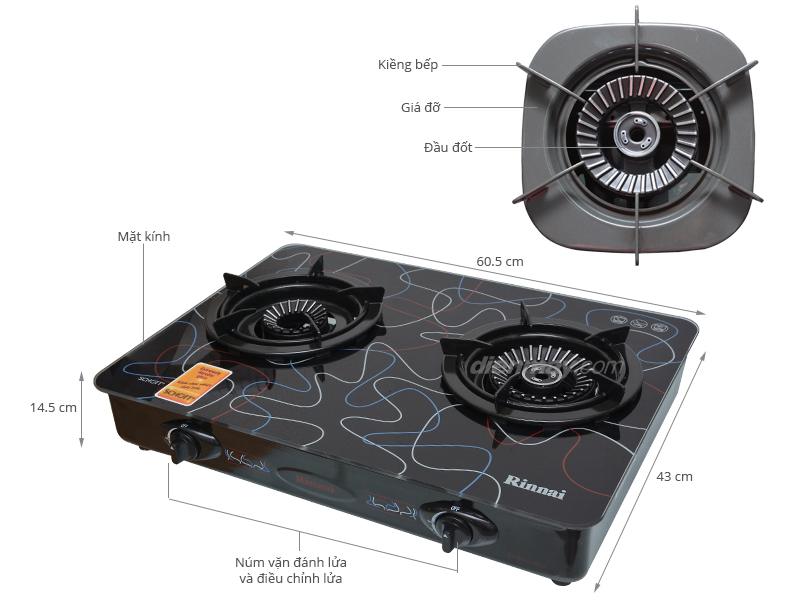 Bếp gas Rinnai RV-6SIim-SCH(Zi)