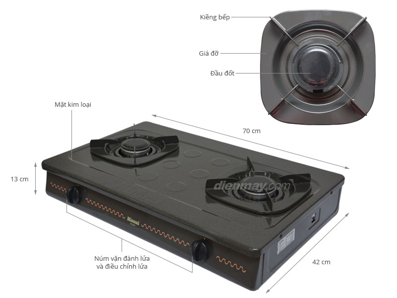 Bếp gas đôi Rinnai RV-287(G)N