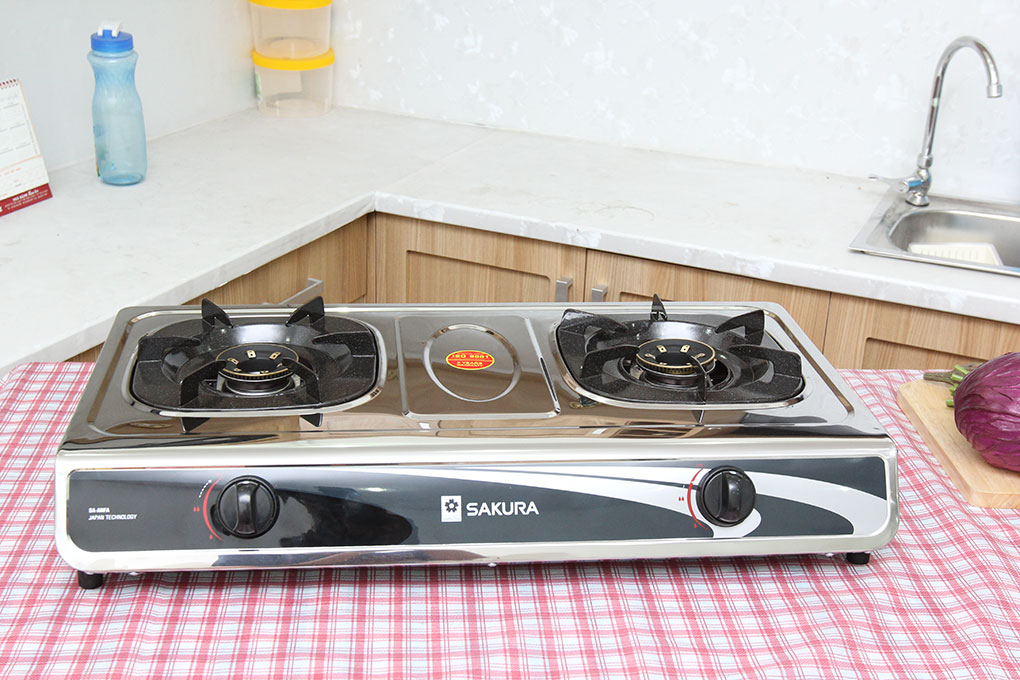 Bếp gas đôi Sakura SA Anfa Màu Inox