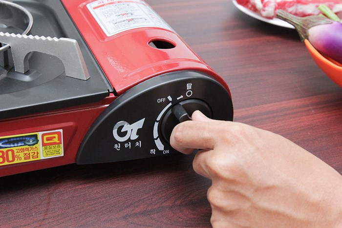 Bếp ga mini Happycook OT-100 Màu Đỏ